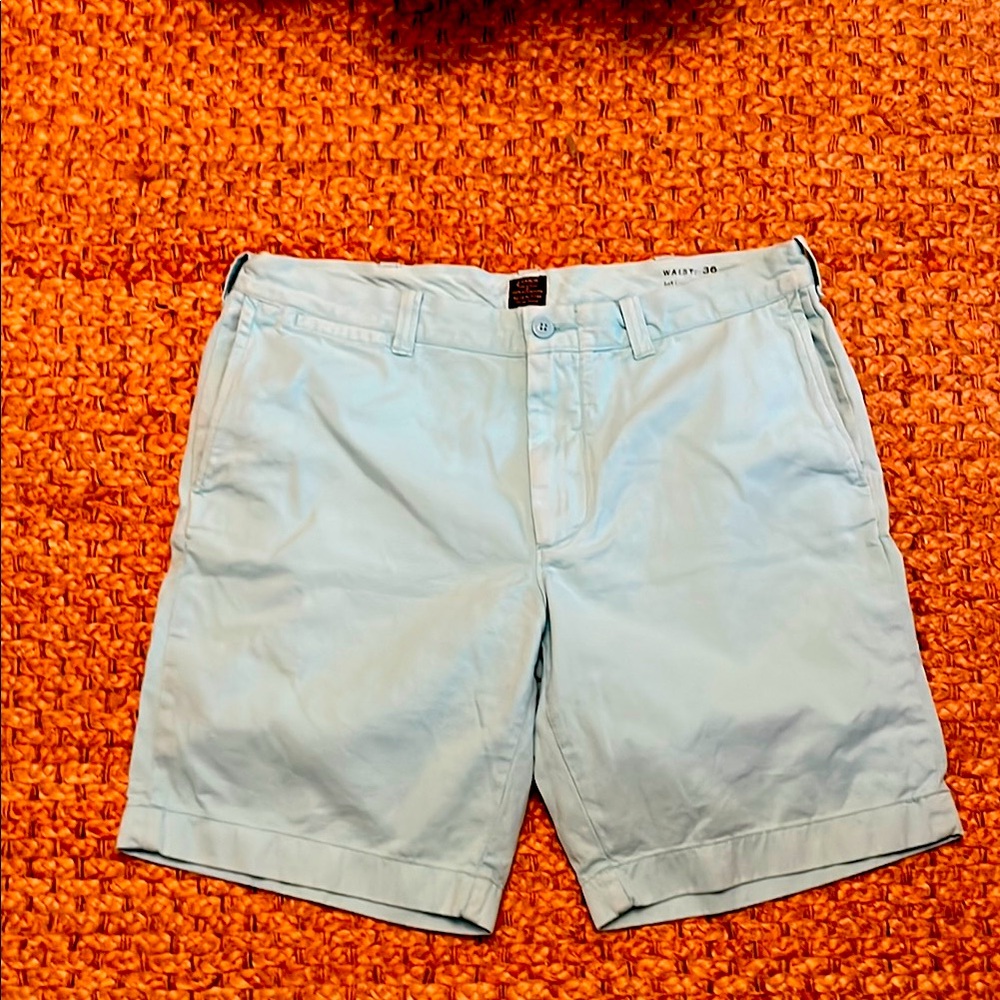 J. Crew Blue Flat Front Shorts for Casual Style